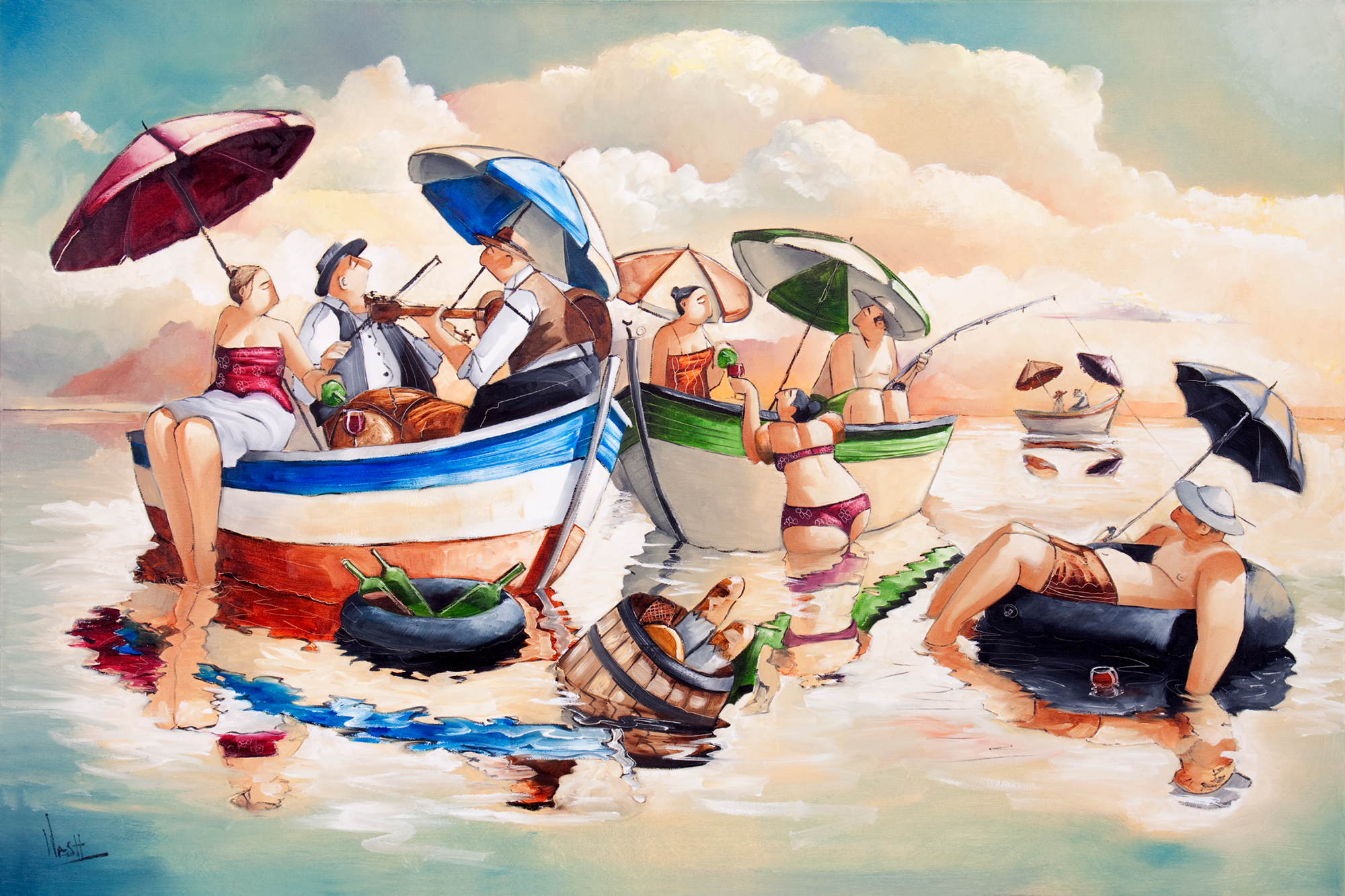 Fotomurales: Almuerzo en el agua (Ronald West)