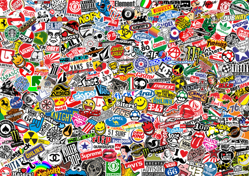 Fotomurales: StickerBomb mural
