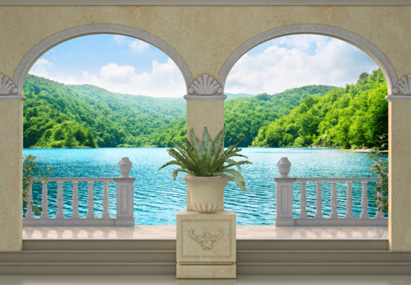Fotomurales: Lago y vegetación