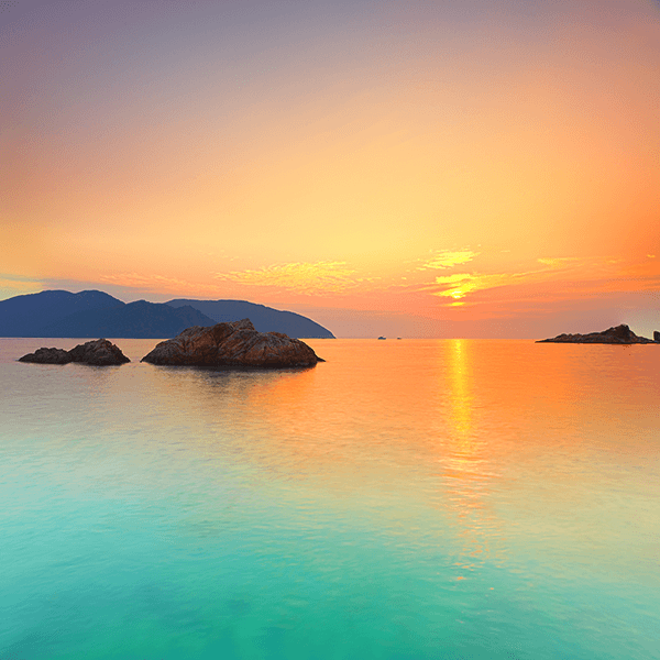 Fotomurales: Amanecer en el mar