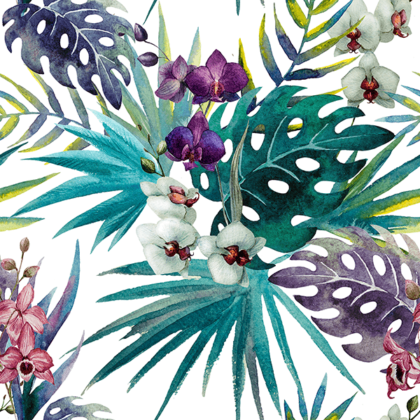 Fotomurales: Flores de acuarela