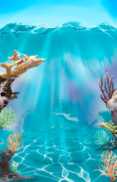 Fotomurales: Coral bajo las olas