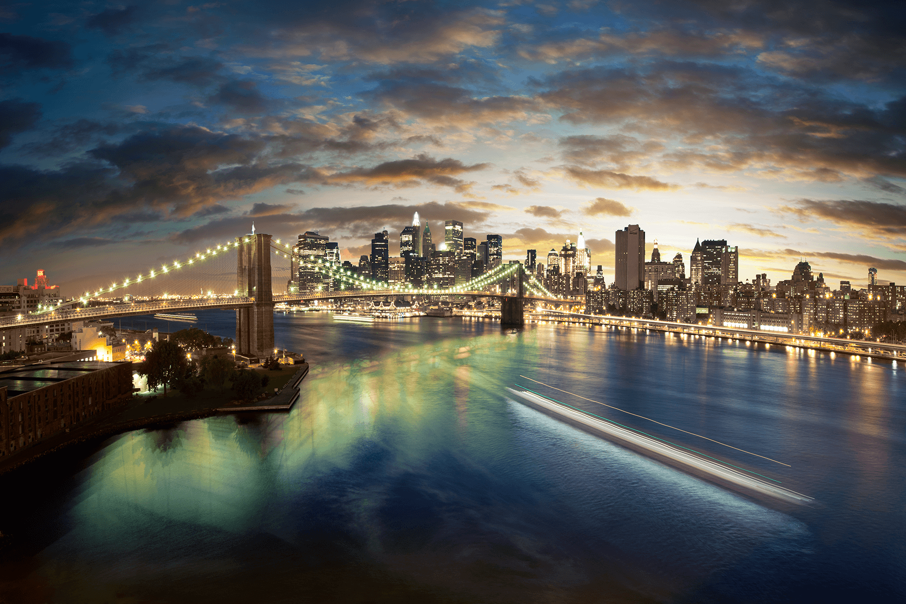 Fotomurales: Puente de Brooklyn mágico