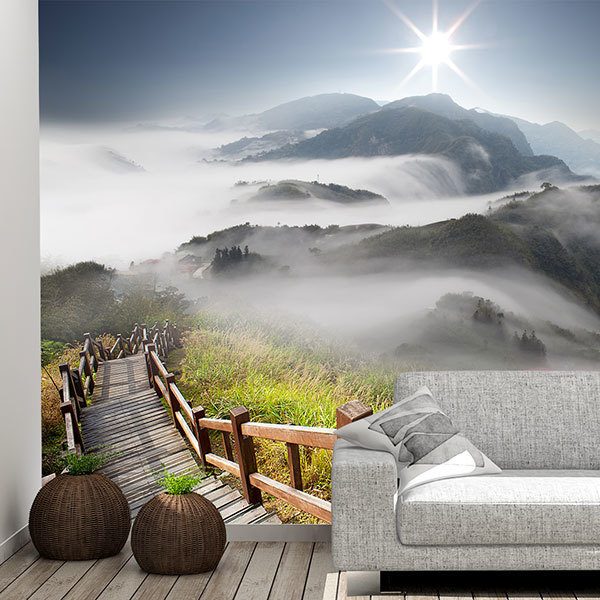 Fotomurales: Montañas entre la niebla 0