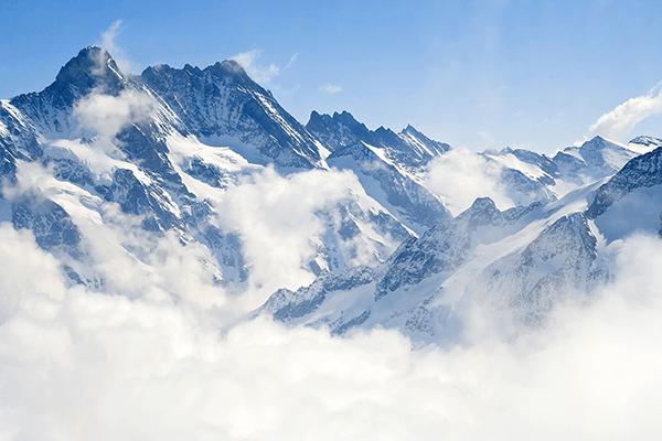 Fotomurales: Montañas sobre las nubes