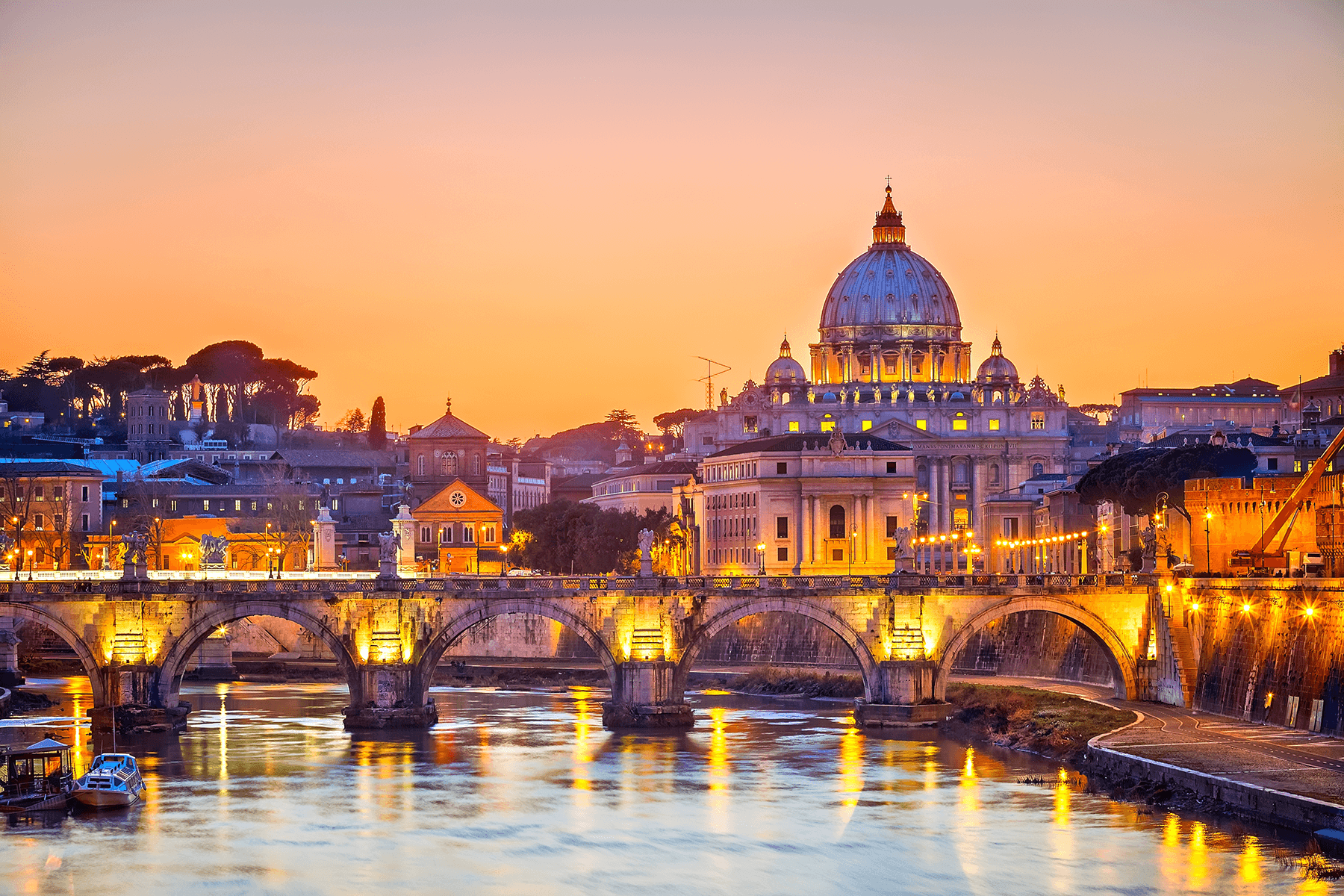 Fotomurales: Puente de Sant Angelo, Roma