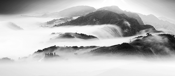 Fotomurales: Niebla en las montañas