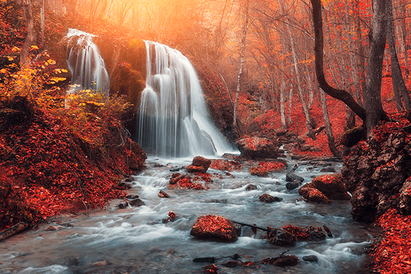 Fotomurales: Cascada en el Gran Cañón de Crimea