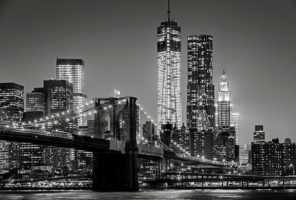 Fotomurales: Manhattan en blanco y negro