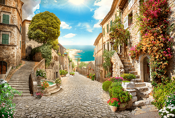 Fotomurales: Pueblo costero en Malta