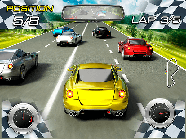 Fotomurales: Videojuego de carreras de coches