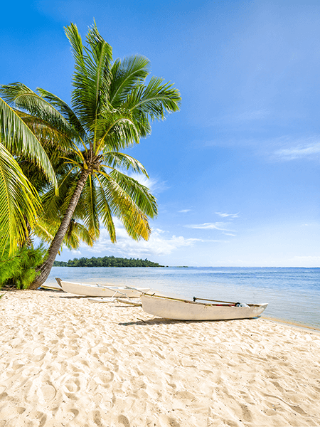 Fotomurales: Canoas en el Caribe
