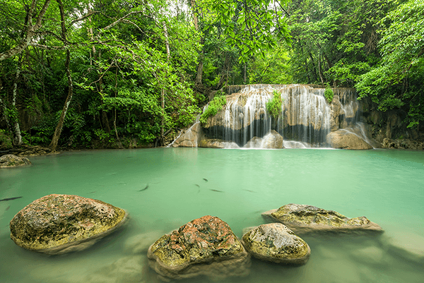 Fotomurales: Cascada del Parque de Erawan
