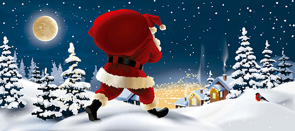Fotomurales: Papá Noel reparte regalos
