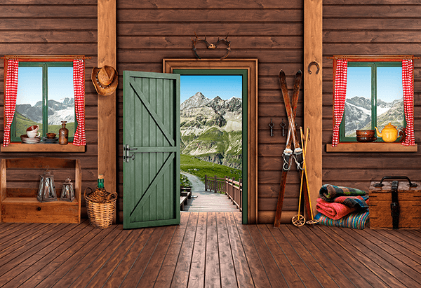 Fotomurales: Cabaña en los Alpes