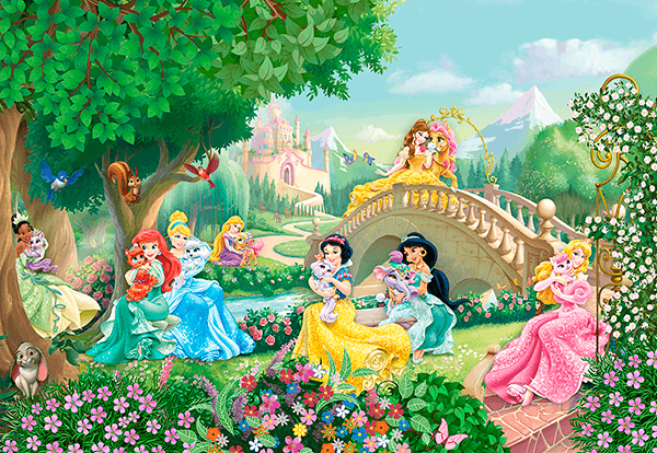 Fotomurales: Princesas Disney con mascotas