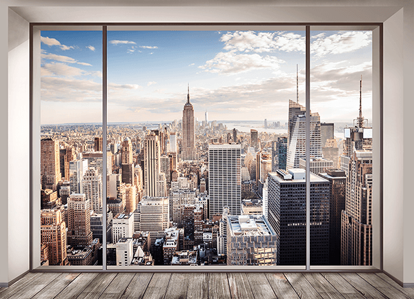 Fotomurales: Vista de Nueva York desde una habitación