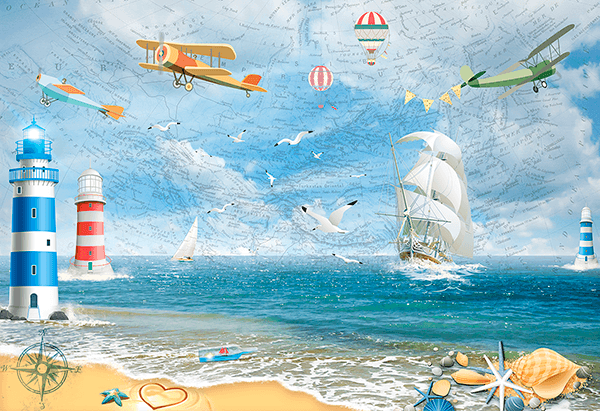 Fotomurales: Un día en el mar