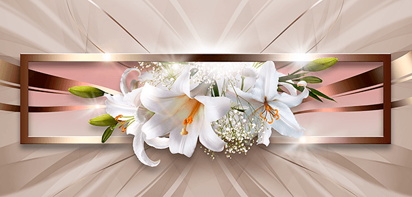 Fotomurales: Composición floral panorámica