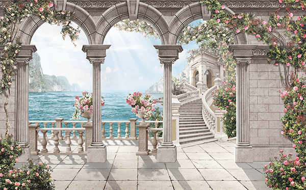Fotomurales: Patio de rosas