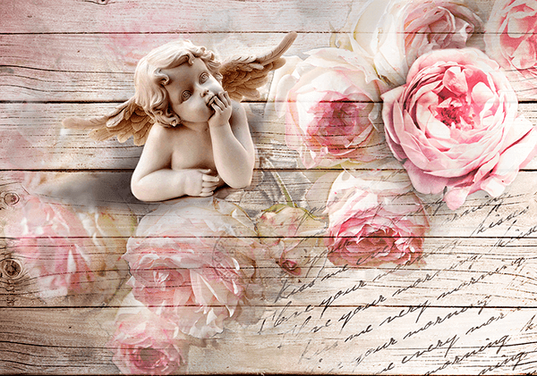 Fotomurales: Ángel de las rosas