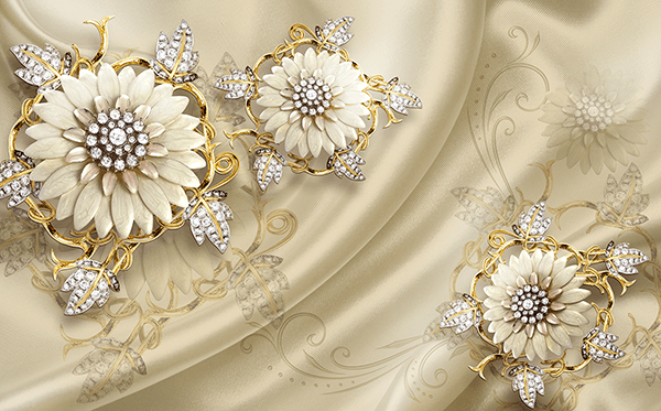 Fotomurales: Flores de diamantes