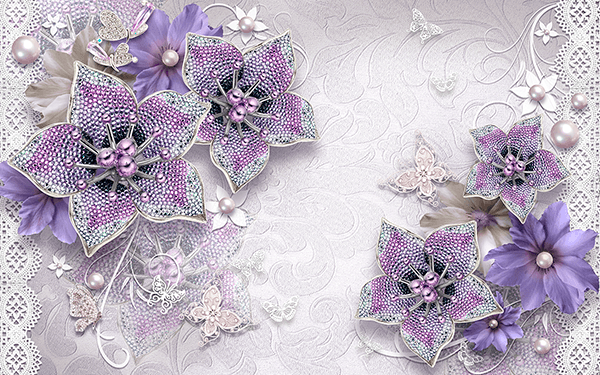 Fotomurales: Lirios de diamantes