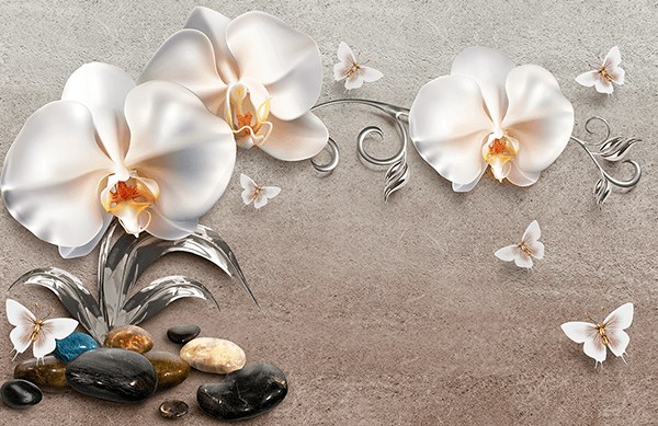 Fotomurales: Orquídeas blancas