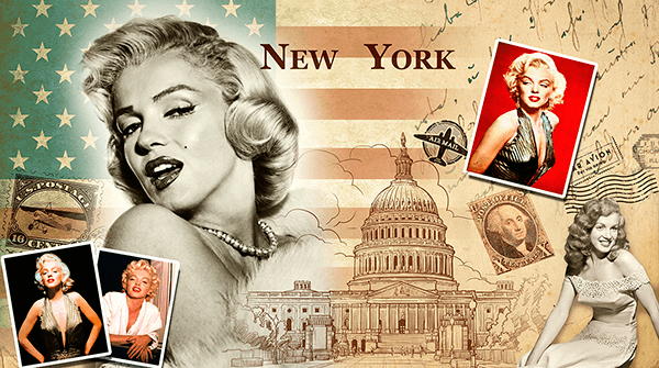 Fotomurales: Collage Marilyn Monroe