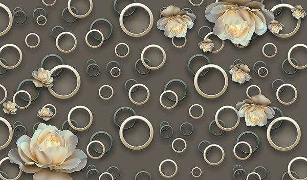 Fotomurales: Anillos y rosas