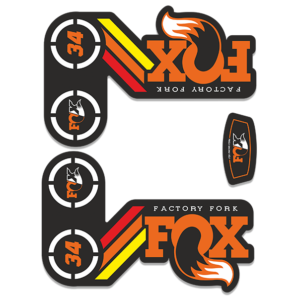 Pegatinas: Set Horquillas bicicleta Fox Factory Fork 34