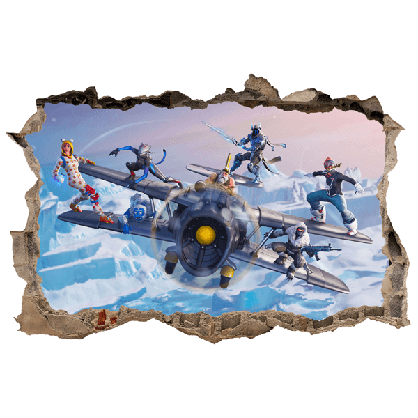Vinilos Decorativos: Agujero Fortnite Avioneta