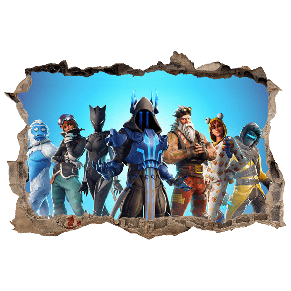 Vinilos Decorativos: Agujero Fortnite Action