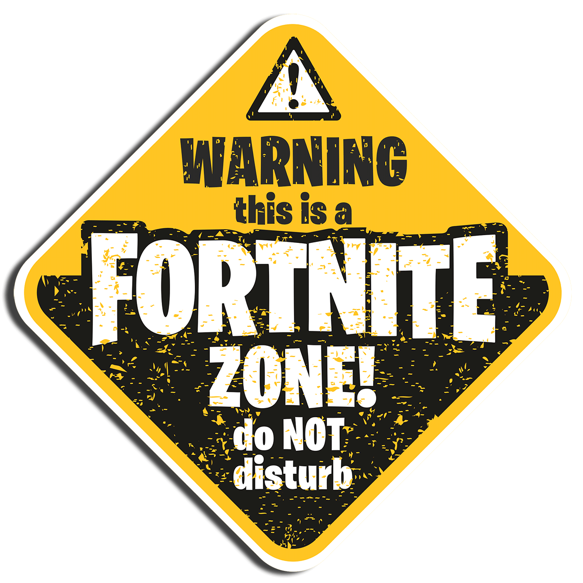 Pegatinas: Warning Fortnite Zone