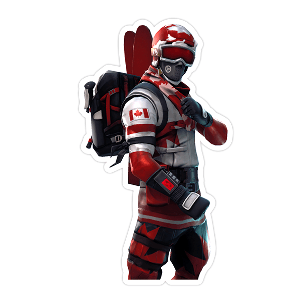 Vinilos Decorativos: Skin Fortnite Esquiador Canadá