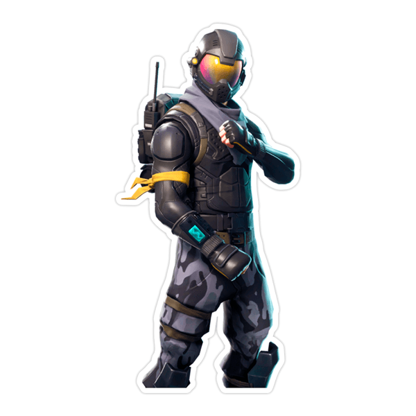Vinilos Decorativos: Skin Fortnite guerrero oscuro