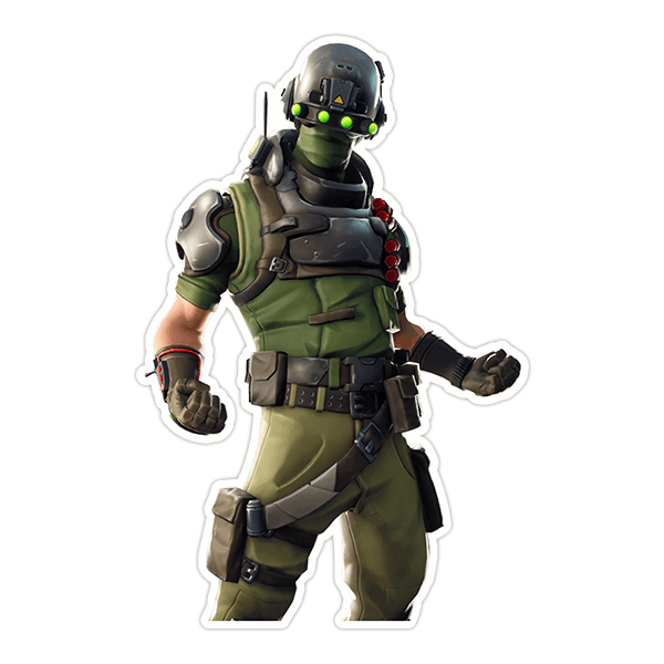 Vinilos Decorativos: Skin Fortnite guerrero militar