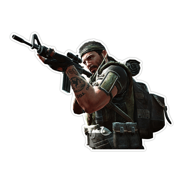 Vinilos Decorativos: Skin Fortnite soldado apuntando