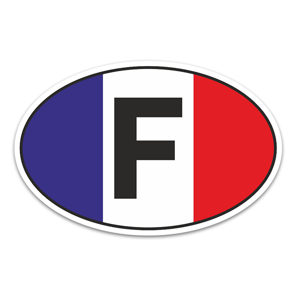 Pegatinas: Óvalo bandera Francia