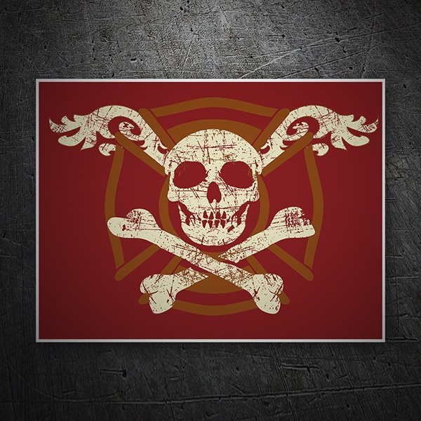 Pegatinas: Bandera pirata