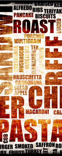 Vinilos Decorativos: Textos gastronómicos