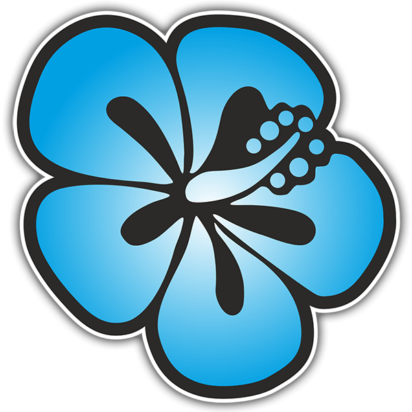 Vinilos Decorativos: Flor Bonita Azul