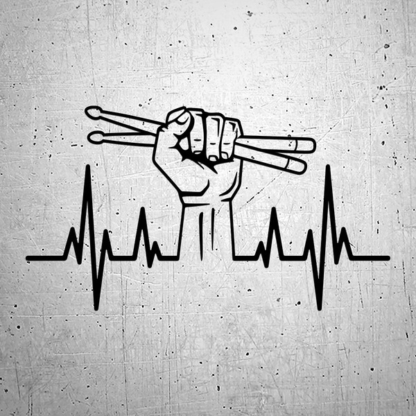 Pegatinas: Cardio Electro Mano Baterista
