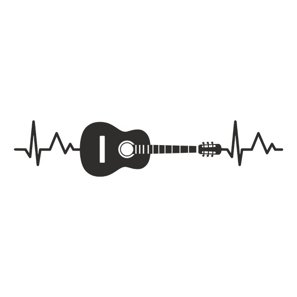 Pegatinas: Cardio electro Guitarra Acústica 