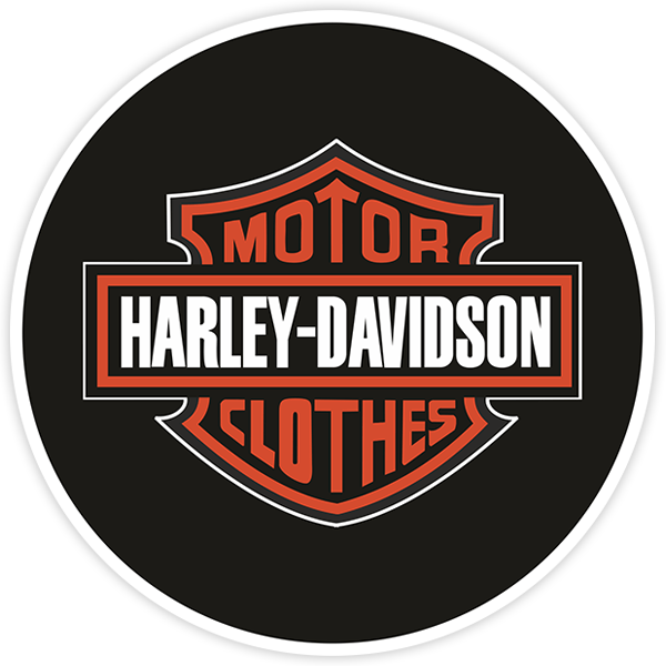 Pegatinas: Harley Davidson con fondo negro
