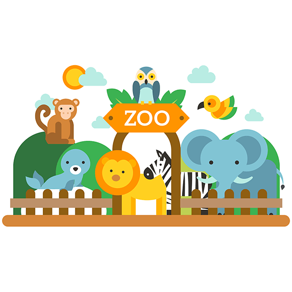 Vinilos Infantiles: Zoo infantil