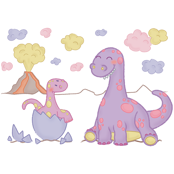 Vinilos Infantiles: Nacimiento bebé dinosaurio