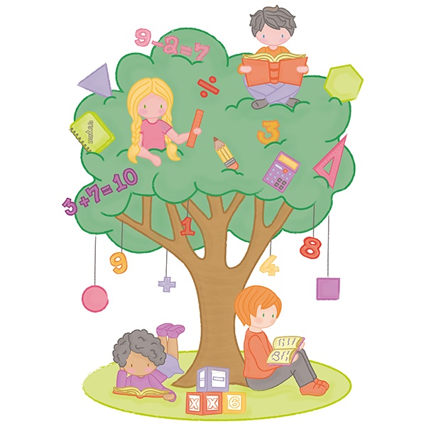 Vinilos Infantiles: El árbol de las matemáticas