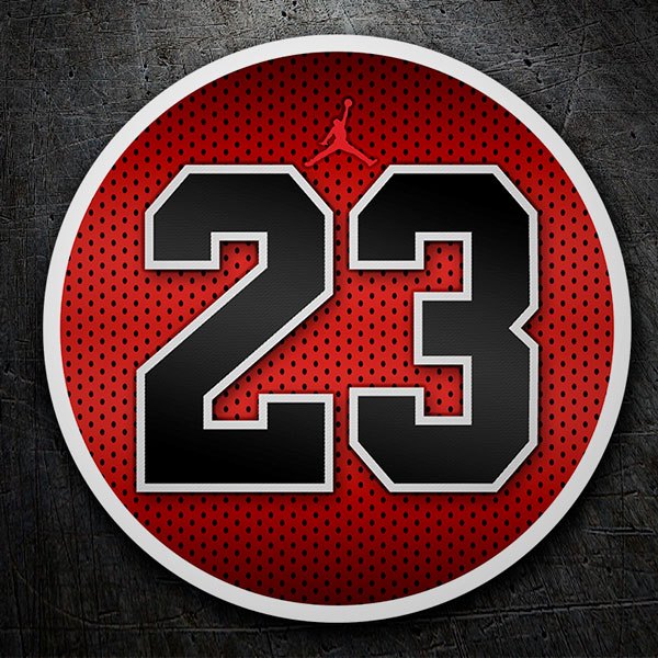 Engaño audiencia instante Pegatina Michael Jordan 23 Logo | TeleAdhesivo.com