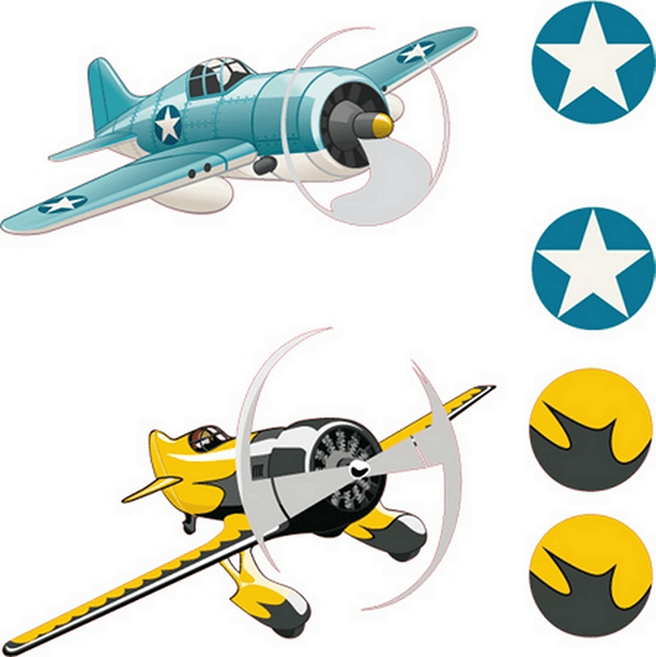 Vinilos Infantiles: Aviones acrobáticos